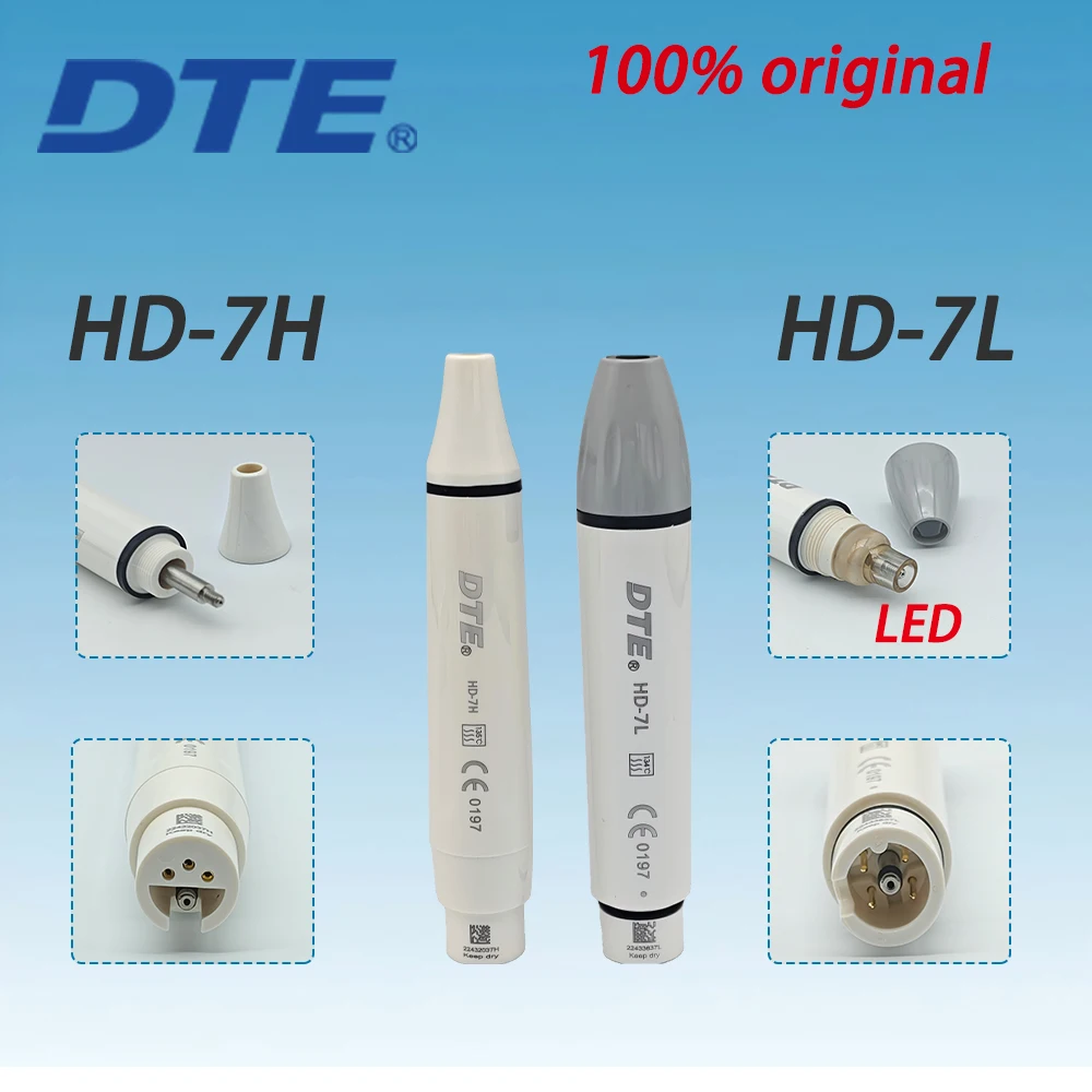 

Woodpecker DTE HD-7L HD-7H Ultrasonic Dental Scaler Handpiece with LED Light for Dental Cleaning