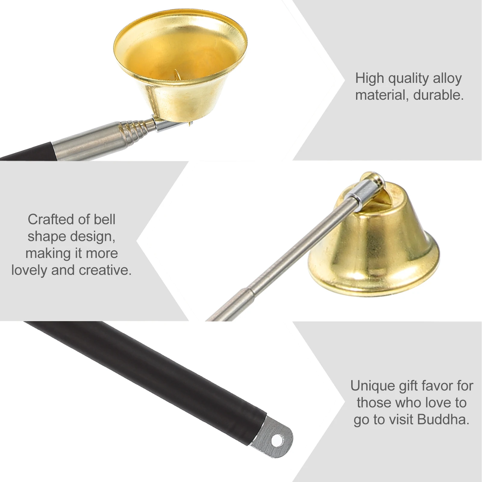 

1pc Telescopic Fire Extinguisher Bell Shaped Snuffer Premium Use Extensible Wick Clippers Safe Portable