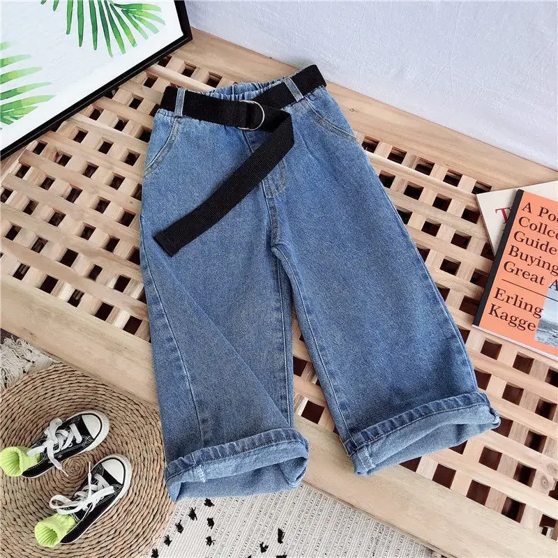 

Girls Jeans Solid Color Kids Jeans Girls Spring Autumn Children Jeans Casual Style Kids Clothes