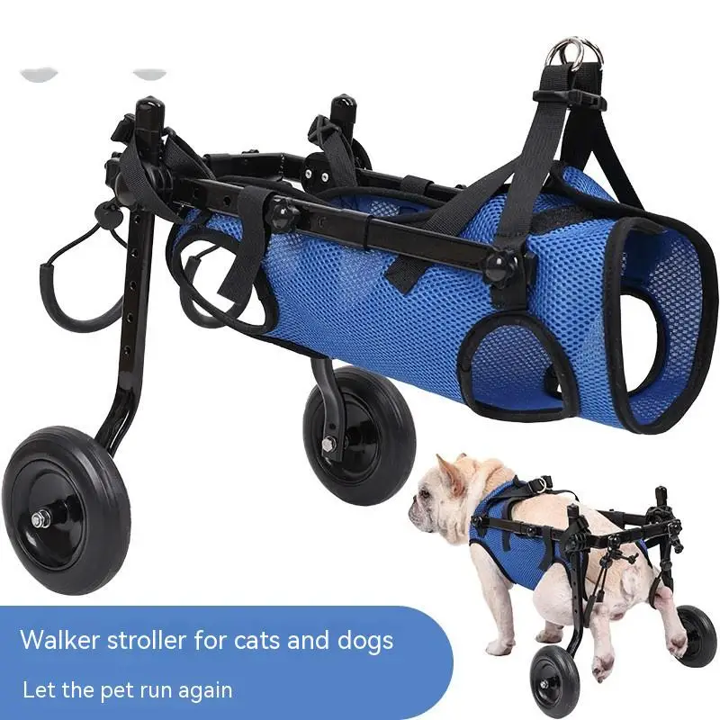 

Wheelchair Dog Disability Dog Hind Legs Bracket Cat Dog Injured And Weak Rehabilitation Aid Car Adjustable Pet Dogs Walk Booster