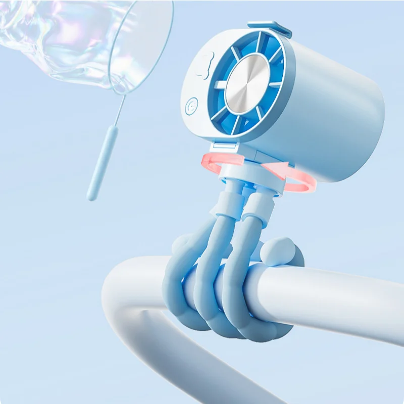 Baby stroller fan Kid Cart Seat Cooler Pocket Hands-Free Octopus Tripod Holder Mini Clip Fan 360° Rotate USB Charging Outdoor