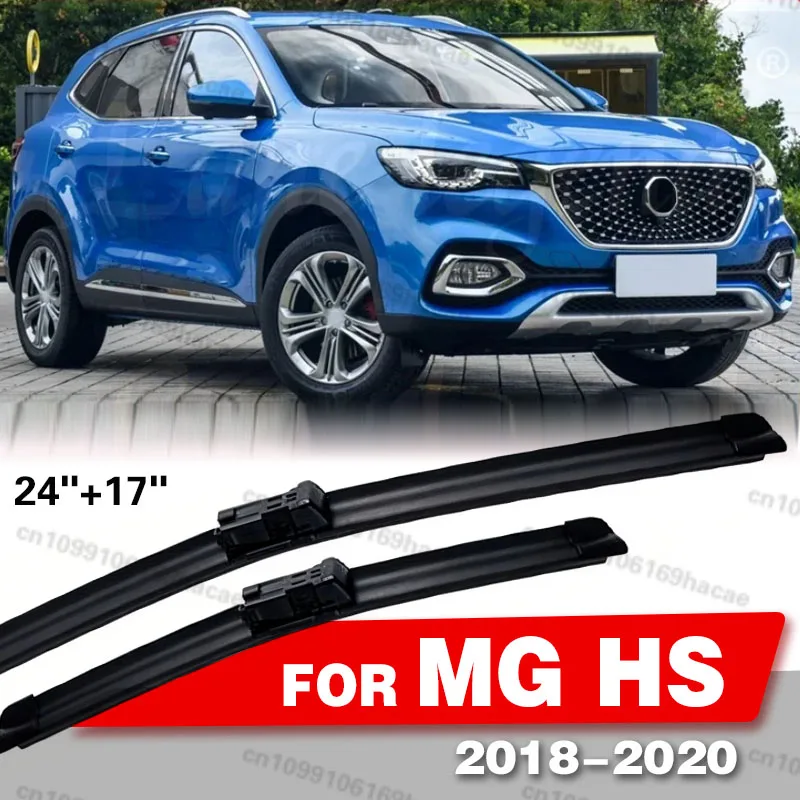 

For MGHS MG HS 2018 - 2020 Front Windshield Wiper Blades 2pcs Windscreen Window Rain Brushes 24"+17" Car Accessories