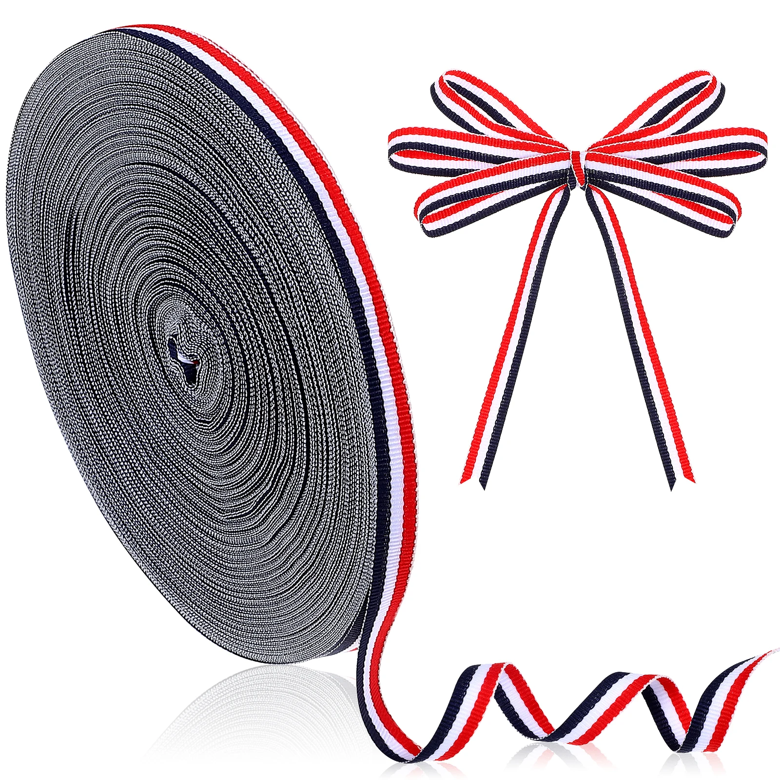 

Polyester Ribbon Stripes Bulk Fabric Plain Webbing Sewing Projects Crafting DETAILS Christmas Wired