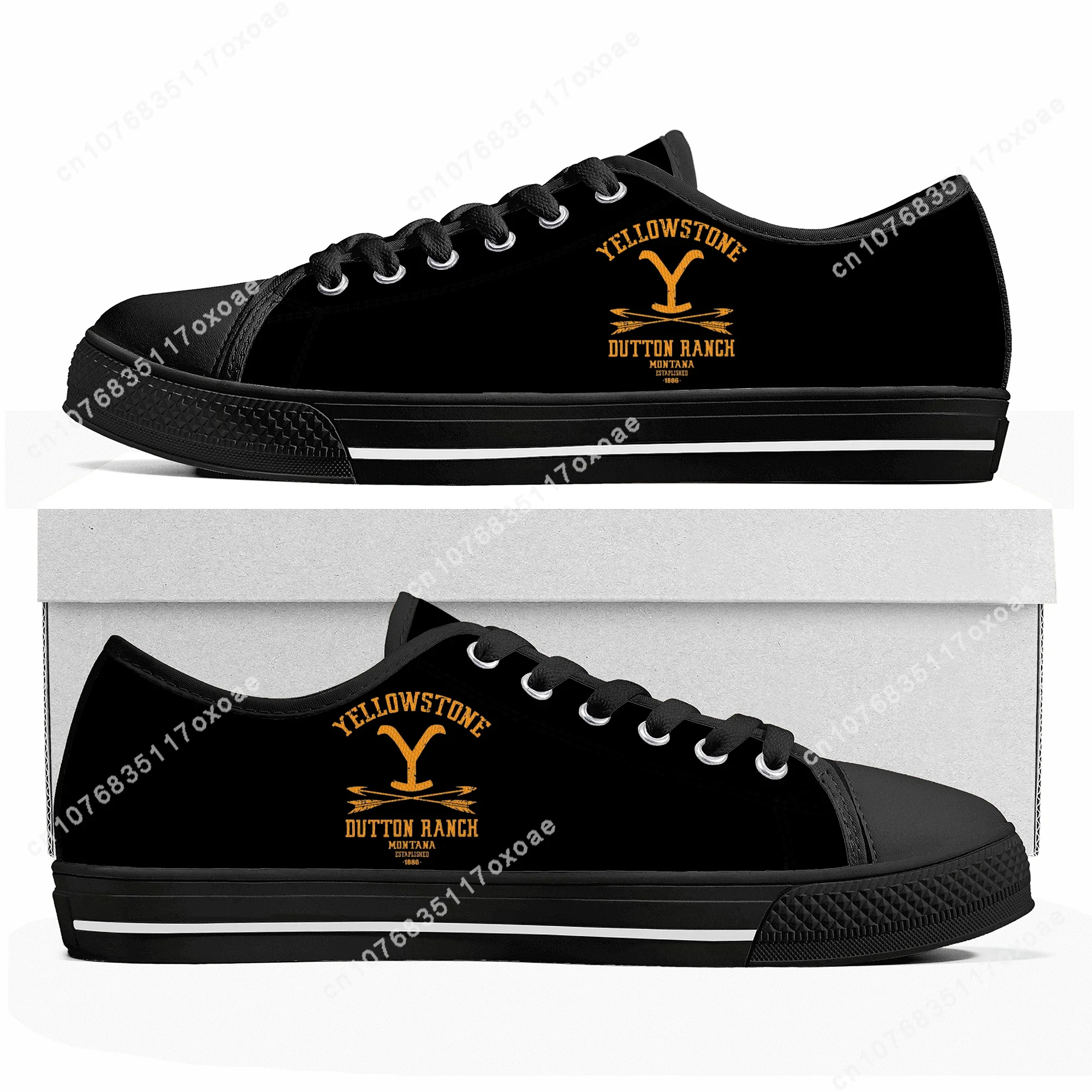 

Yellowstone Dutton Ranch Low Top Sneakers Mens Womens Teenager High Quality Canvas Sneaker couple Casual Shoes Custom Made Shoe