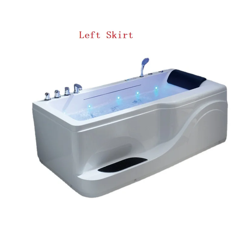 1700mm Fiberglass Whirlpool Waterfall Bathtub Acrylic Hydromassage Surfing Mixer Hot Tub NS1109A