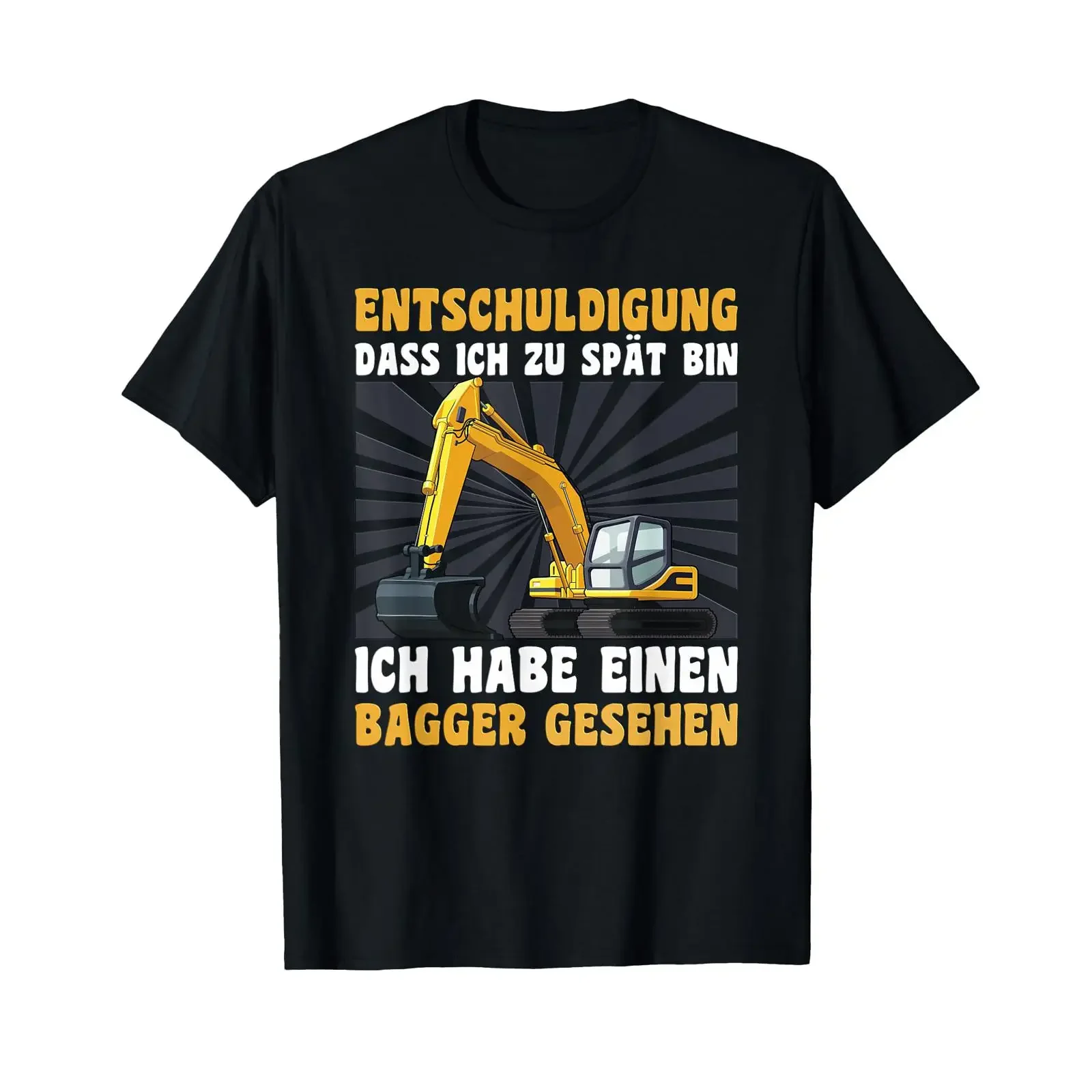Excusez que je suis trop tard Bin Hab Einen Bagger Gesgne T Shirt vintage Washed Top For Everyday Wear Versatile graphic