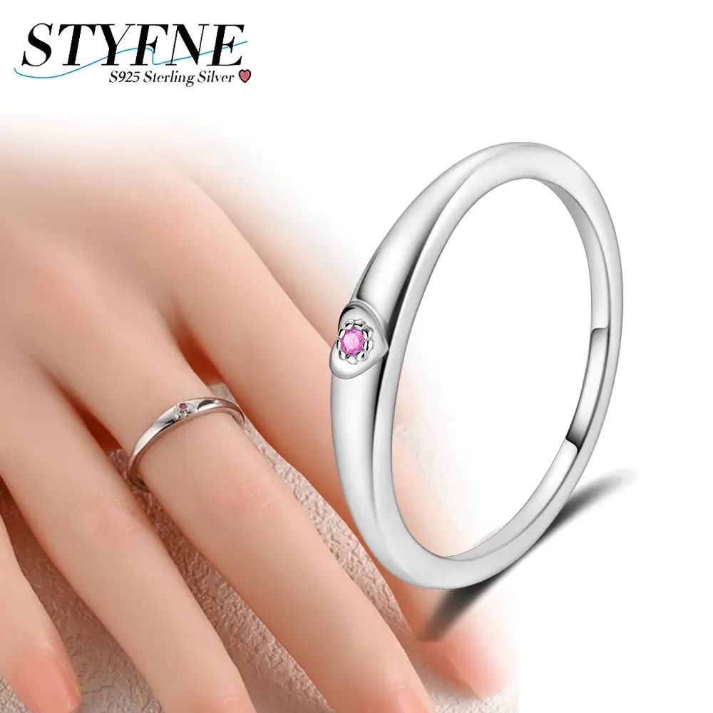 

925 Sterling Silver Romantic Minimalist Love Original Ring for Women High-end Simple Boutique Jewelry Wedding Gift