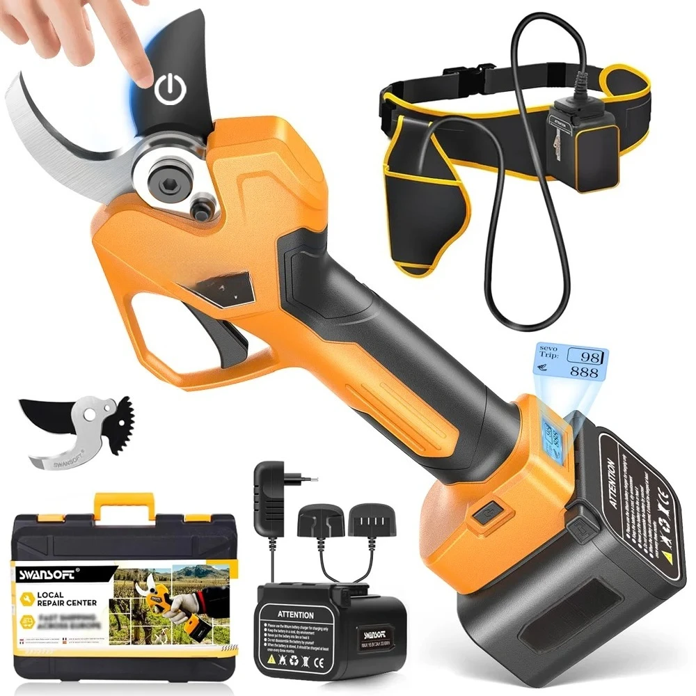 Electric Pruner With Extension Pole - Forbici Elettriche per Potatura 45 mm,