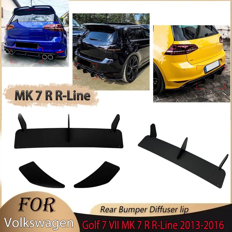 

Car Rear Bumper Diffuser Lip for VW Volkswagen Golf 7 VII MK 7 R R-Line 2013-2016 Rear Side Splitter Spoiler Plate Body Kits