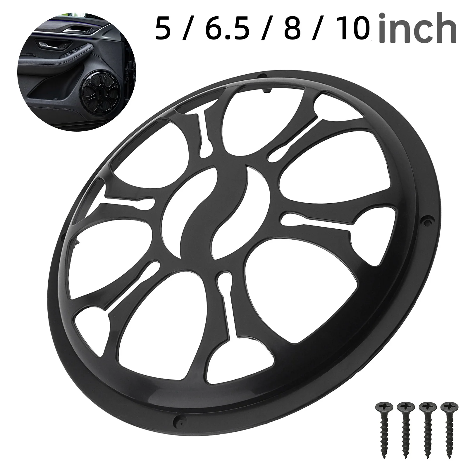 5/6.5/8/10 in Car Speaker Grille for Car Door Speakers Subwoofers DIY Home Audio Speaker Box with Mounting Screws, Speaker Cover