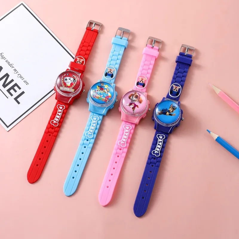 Spot Wang Wang Team Flip Reversible Children's Watch Wholesale Cartoon Watch Kindergarten Elementary School Quartz Watch