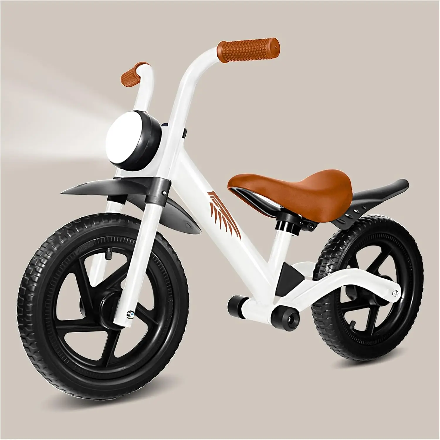 Rowerek biegowy dla dzieci w wieku 2-5 lat, z przednim światłem, ulepszone opony do każdego terenu, ulepszone łożyska zapewniające płynną i stabilną jazdę