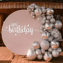 1pc, Happy Birthday Calligraphy with Stars Vinyl Wall Sticker - Perfect for Home and Birthday Event Decoration - Birthday Decor,