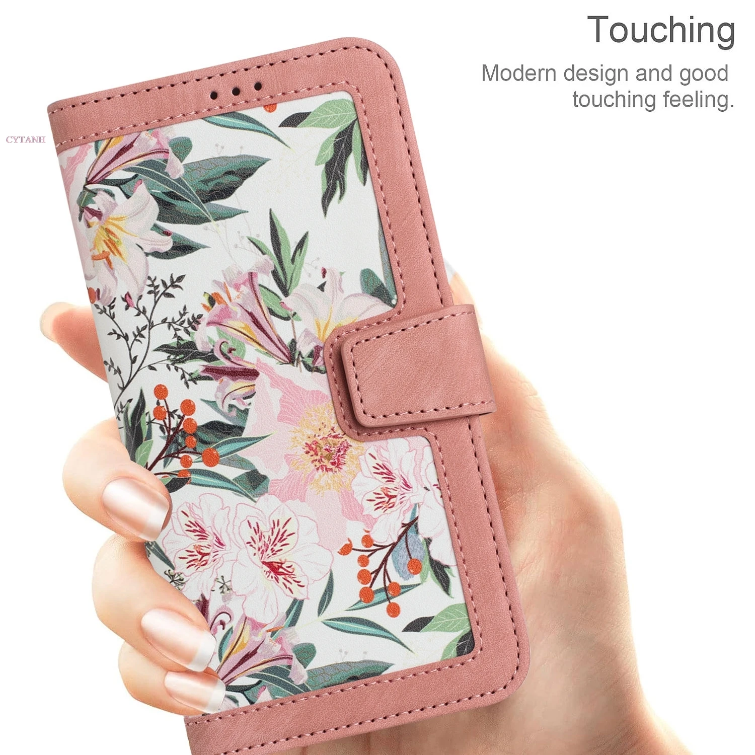 Wallet Phone Case for iPhone 15 14 13 12 11 Pro Max iPhon 6 7 8 Plus X XS XR Cases Plant Flowers Leather Flip Back Cover Lanyard