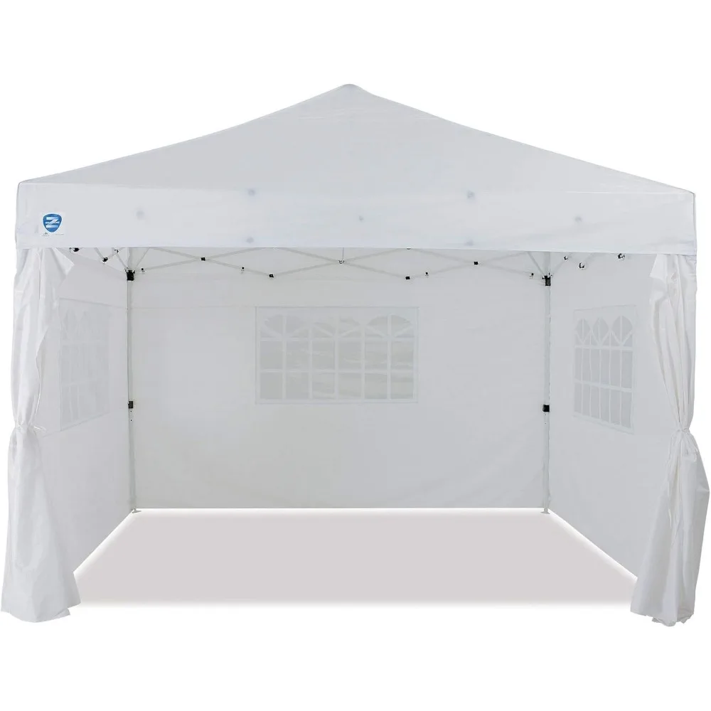 

Z-Shade Venture 12 x 10 Foot Lawn Garden Event Outdoor Pop Up Canopy Gazebo Portable Shelter Tent with Walls and Windows, White