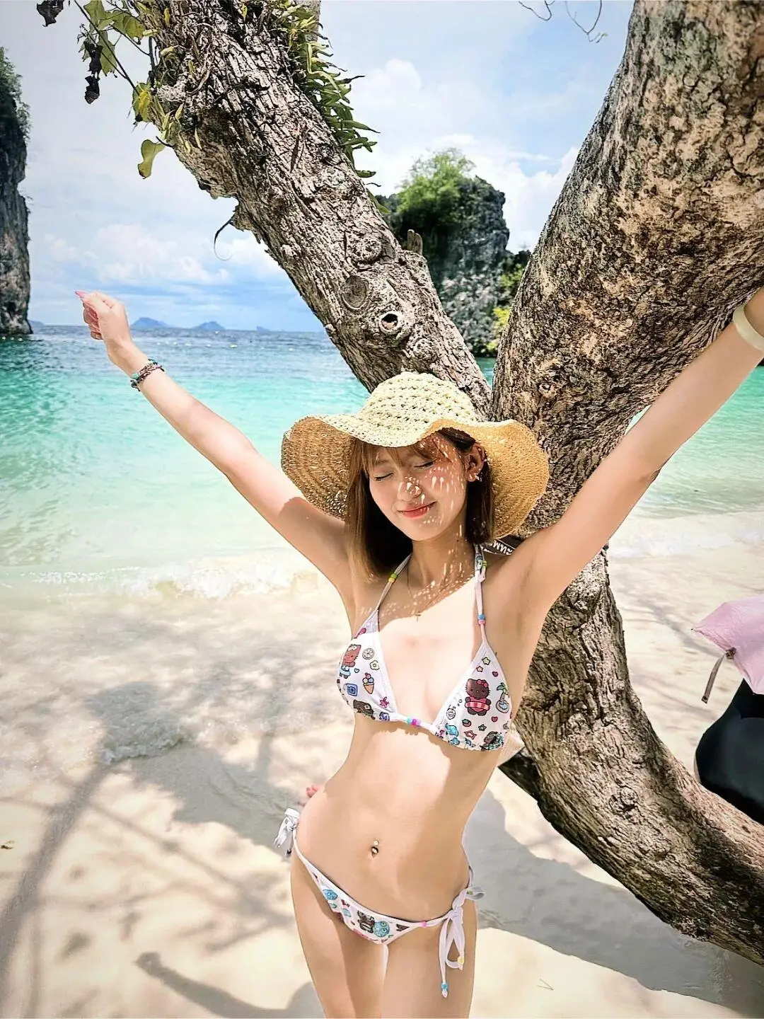 

Пляжный купальник-бикини Beach Kitty: Сексуальный, милый, брендовый, для отпуска, для женщин и девушек (модель 1010)