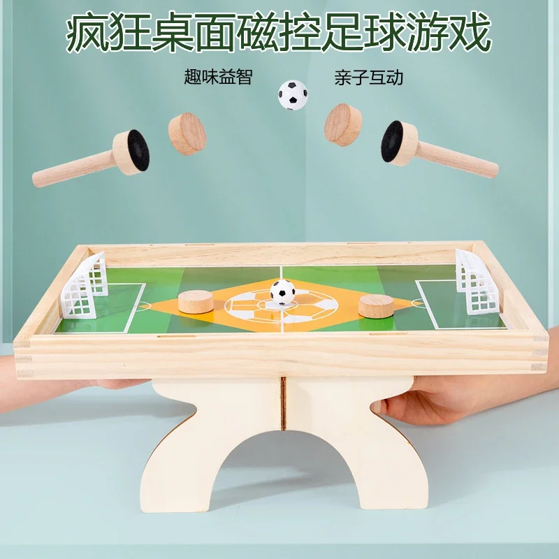 Desktop magnetic control football two-person battle toys two-in-one parent-child interactive board game boys and girls