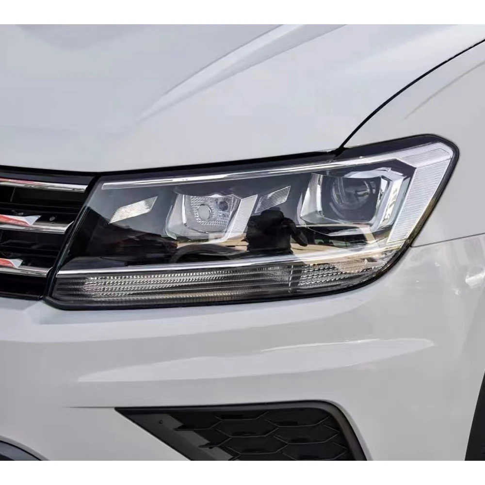 Car Front Headlight Lens Cover For Volkswagen Tiguan L 2017 2018 2019 2020 2021 Low Configuration Left/Right Side Replace Shell