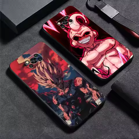 Case for Xiaomi Poco M5 C61 C71 M3 M4 M7 Pro F1 C50 F3 C40 C75 X3 X4 X5 X7 Pro Black Soft Phone Cover Dragon Ball Majin Buu