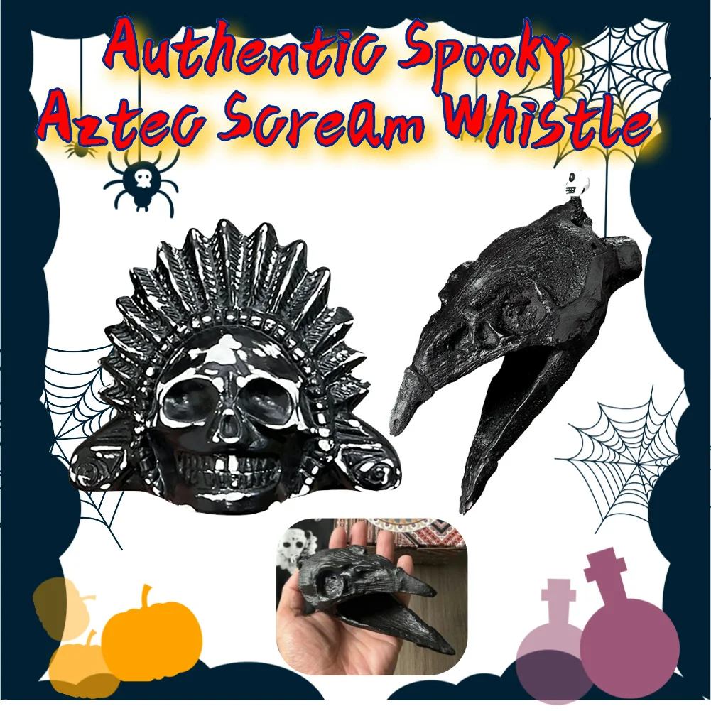 

Authentic Aztec Whistle Loud Spooky Aztec Death Whistle Screaming Aztec War Whistle for Halloween