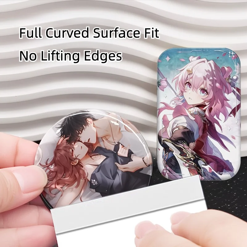 Invisible High Clear Badge Protective Film for 58/65/75mm Pins, Anti-Scratch Surface Sticker Cover for Anime Kpop Merch Decor