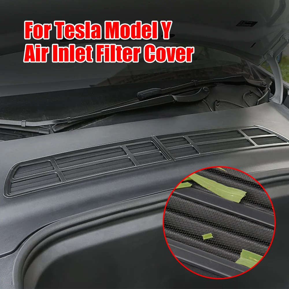 Car Air Flow Vent Cover Insect-proof Net For Tesla Model Y Air Inlet Protective Cover Car Modification Accessories