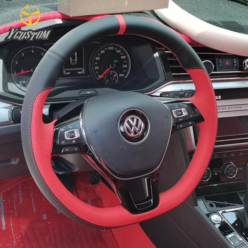 

Чехол на руль по индивидуальному заказу своими руками для Volkswagen VW Jetta R Golf 7 MK7 Polo 5 6 Sharan Up! Crafter Arteon Passat B8 Tiguan