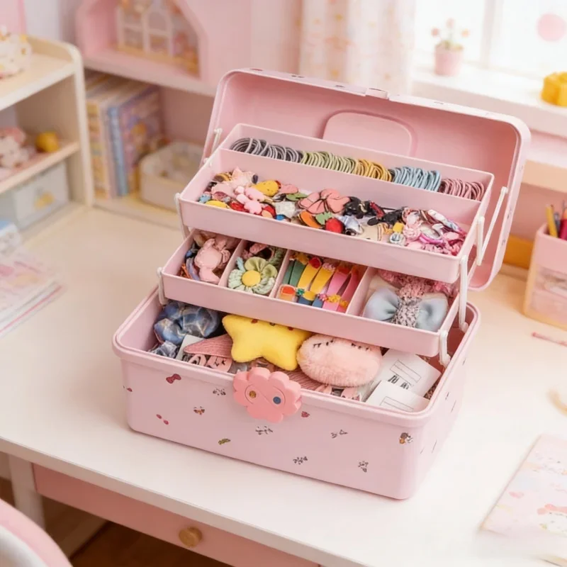 Aufbewahrungsbox für süße Haarschmuckstücke für Babys und Kleinkinder: Haargummis, Haarspangen, Haarschmuck und Organizer für den täglichen Gebrauch