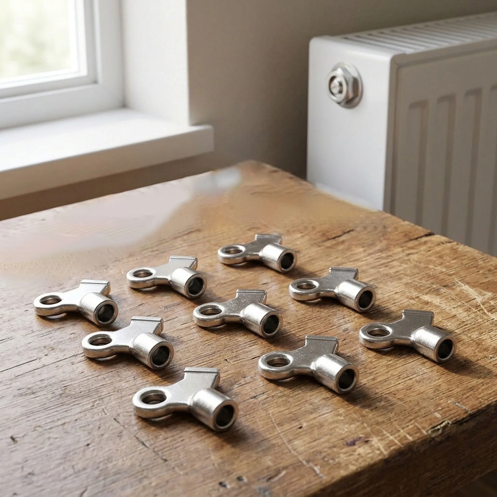 Air Vent Keys Radiator Keys Plumbing Maintenance for sliver Zinc Alloy Radiator Tools Vents Valve Compatibility Efficient