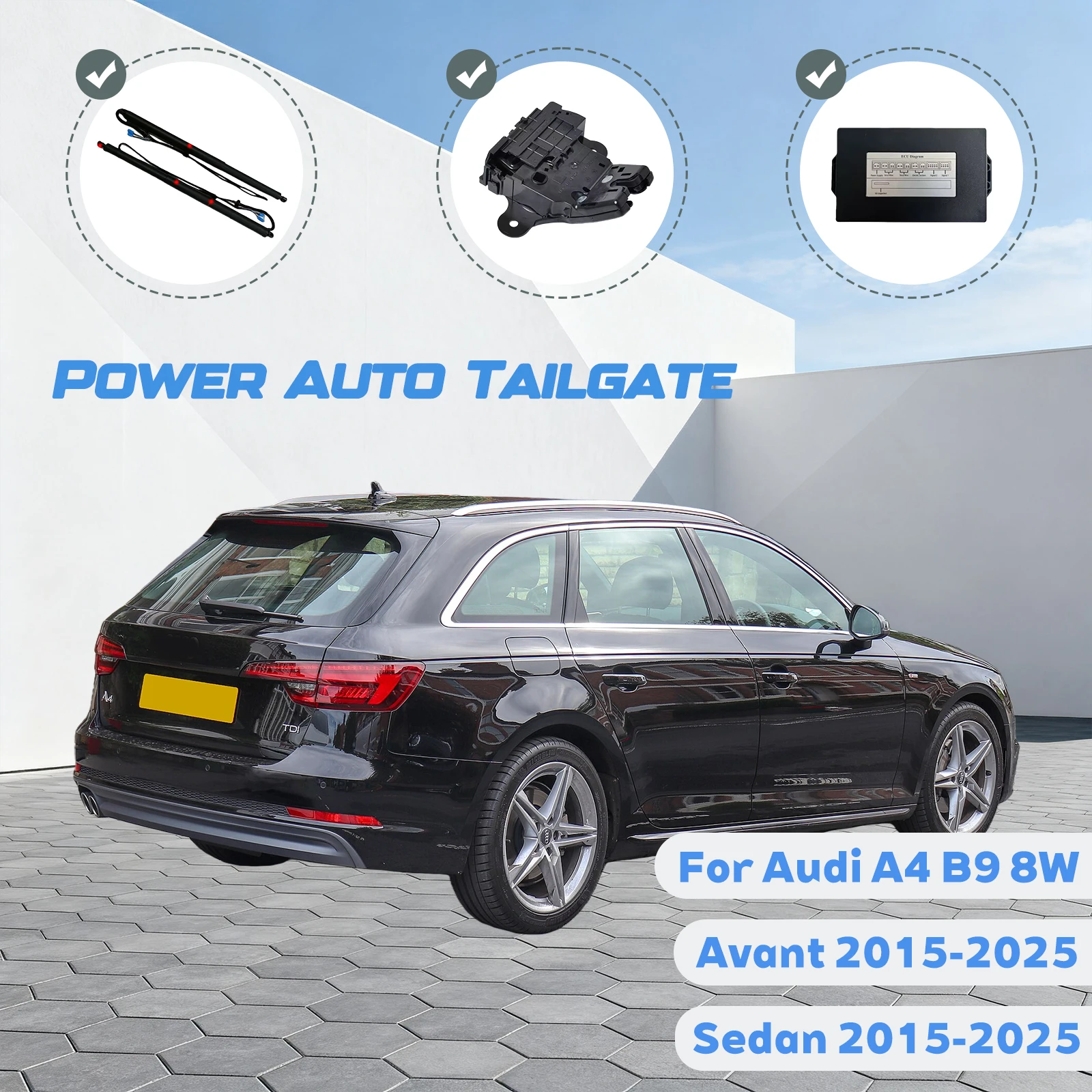 لأودي A4 B9 8 واط سيدان/أفانت 2015-2025 سيارة التلقائي رفع عدة فتح الجذع ذكي رفع كهربائي الباب الخلفي