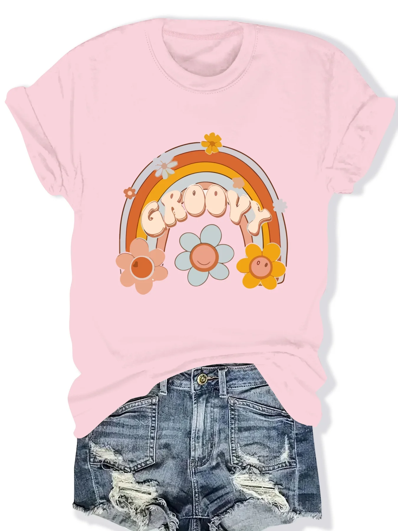 

Модная женская футболка с круглым вырезом и коротким рукавом, с принтом в виде букв, повседневная, удобная, женский топ