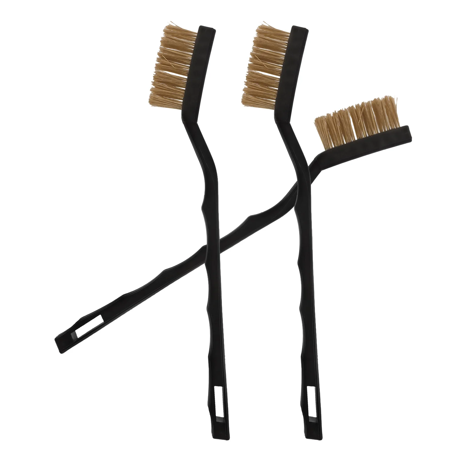 

3 Pcs Mini Copper Wire Brush for Cleaning Brick Stove Sink Rust Removal Home Use Brass Bristles Compact Polishing Tool