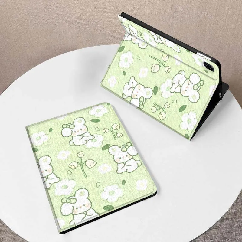 

White Animal Pattern For Huawei MediaPad M5 T5 M6 SE C5e 11 12 X 2 Lite Pro Air S 12.2 Inch 5G Tablet Case