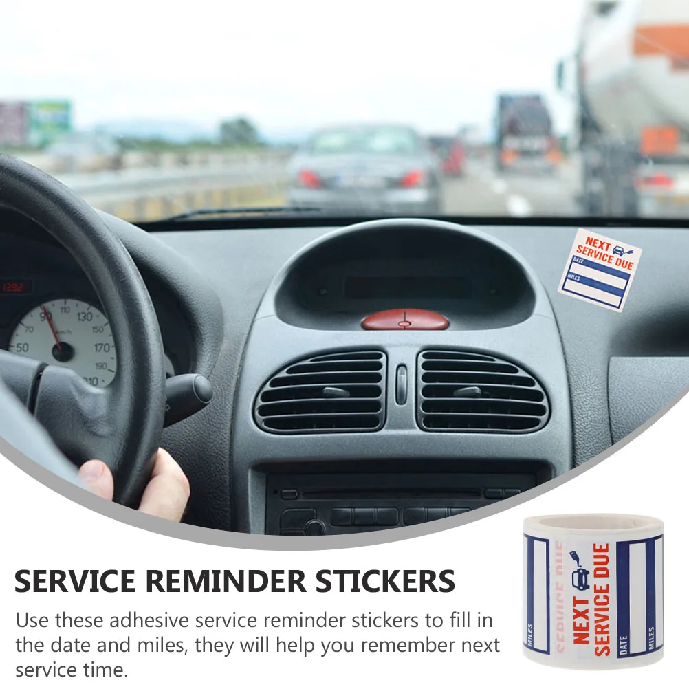 

2 Rolls Maintenance Service Tags Due Sticker Labels Accessories Next Stickers Copper Plate Reminder