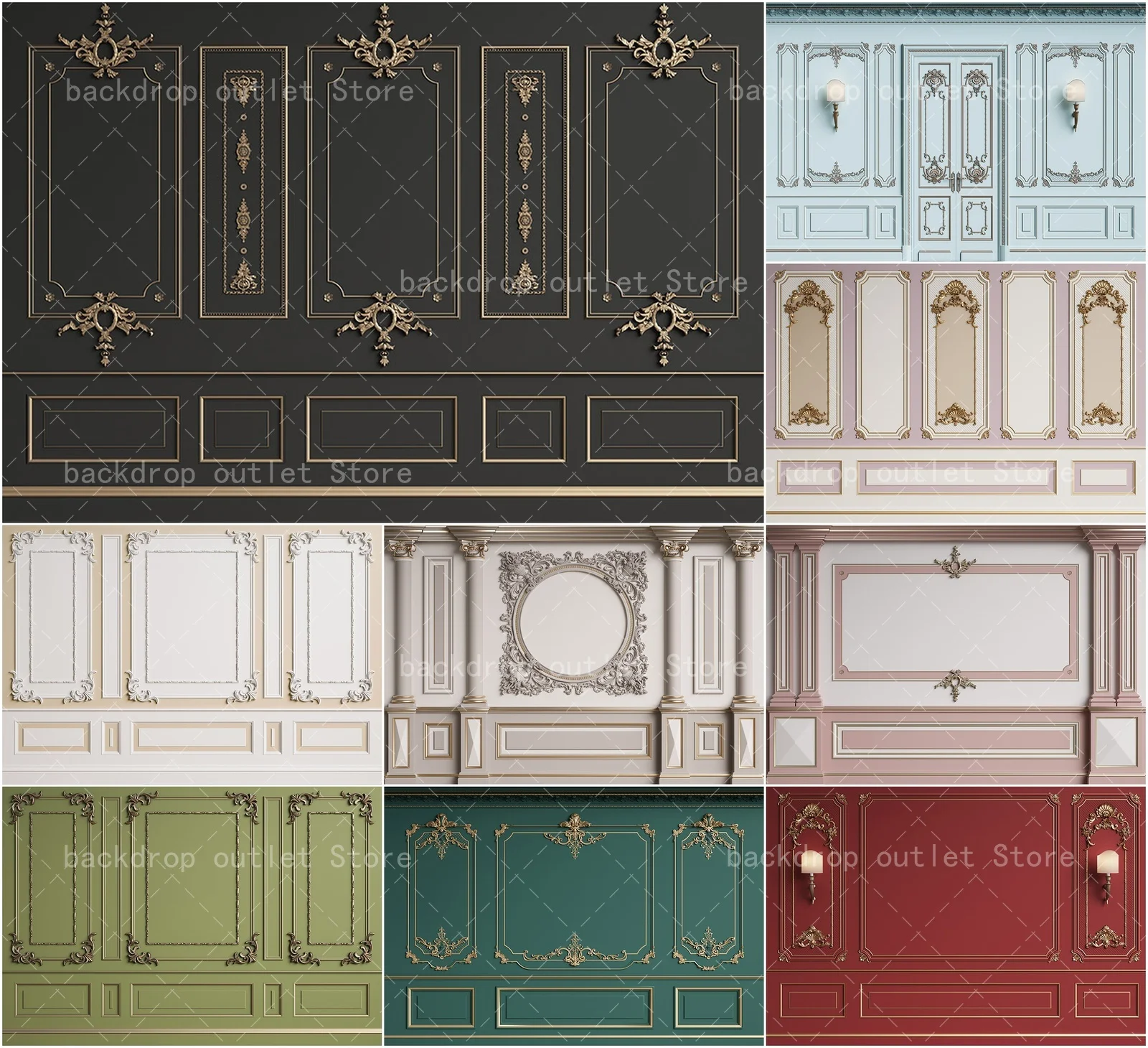 

Mehofond Photography Background European Retro Classic Wall Door Wedding Birthday Adult Photocall Backdrop Photo Studio