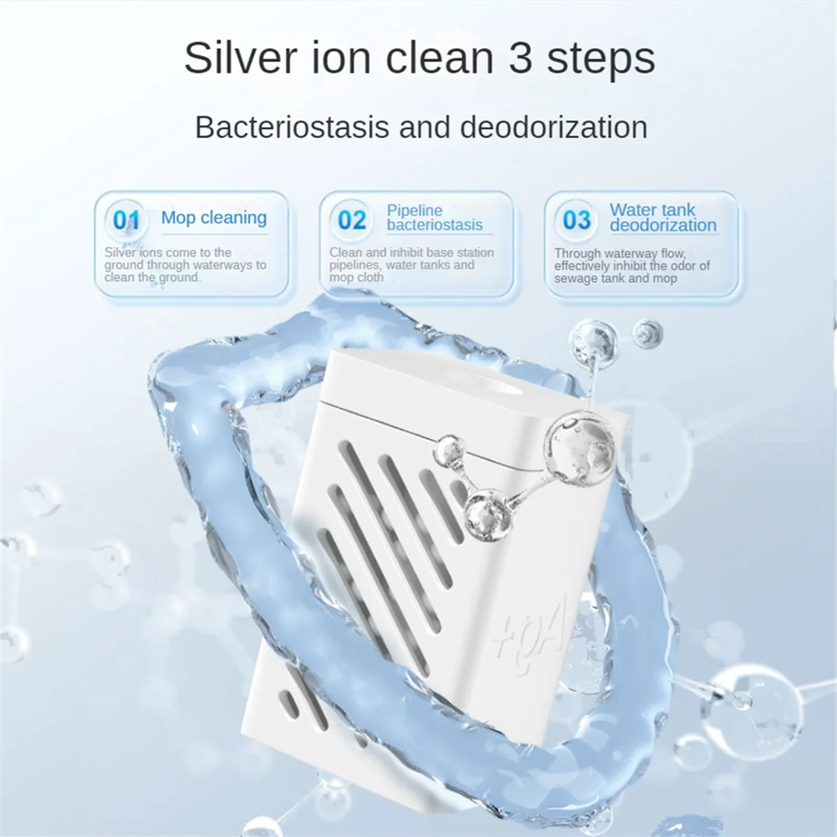 Popular 1 peça módulo de íon de prata para dreame x10/s10/w10s/s20/x20/s10 plus série robô tanque de água esterilização de odor de íon