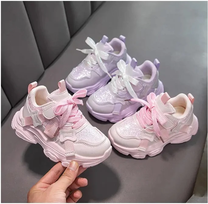 

Autumn Sneakers For Kids Fashion Girl's Sneakers Soft-soled Breathable Teenager Children Sport Shoes kids shoes