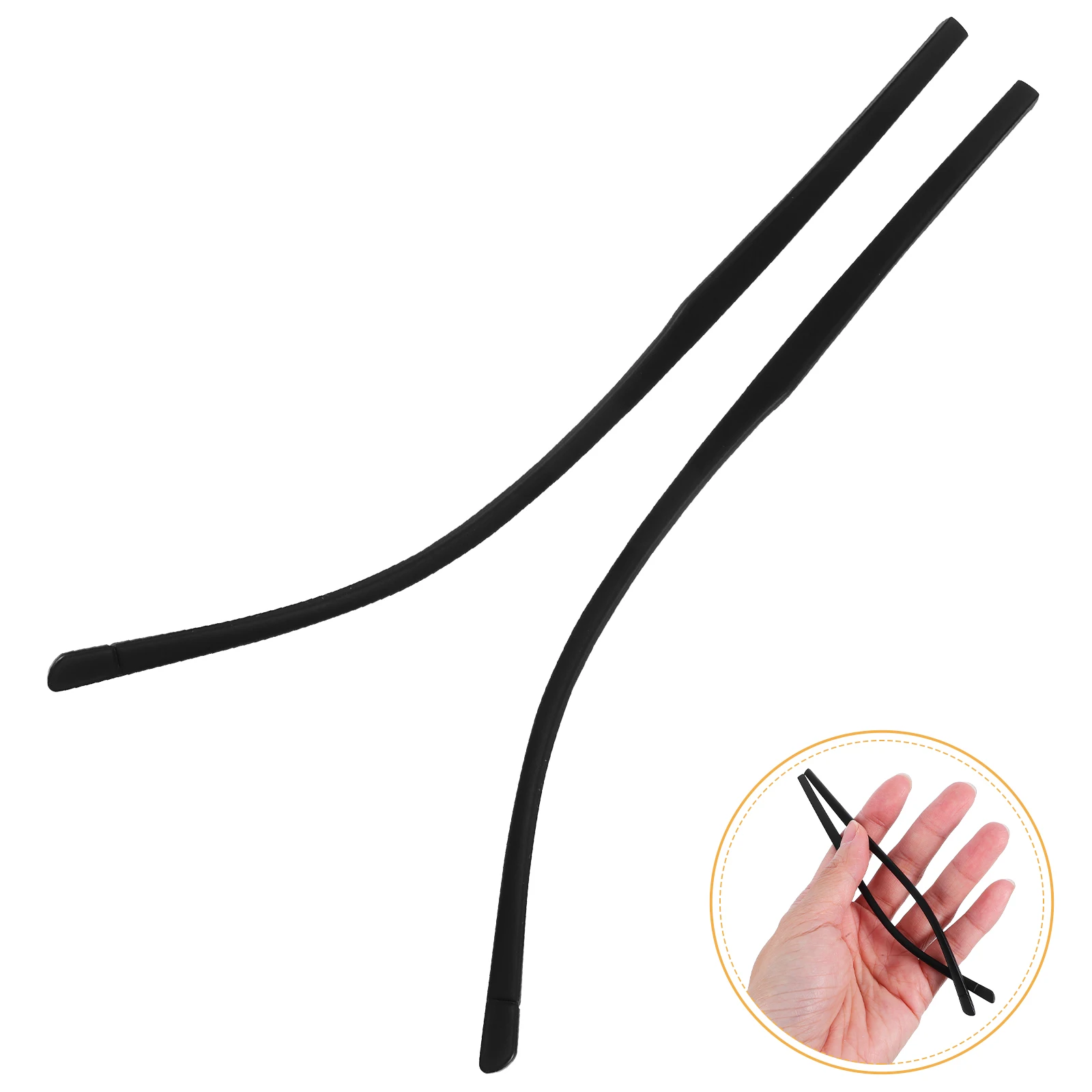 

1 Pair Replacement Glasses Arms 3.5Mm Tr Material Lightweight Comfortable Universal Fit Easy Install Black Temples For