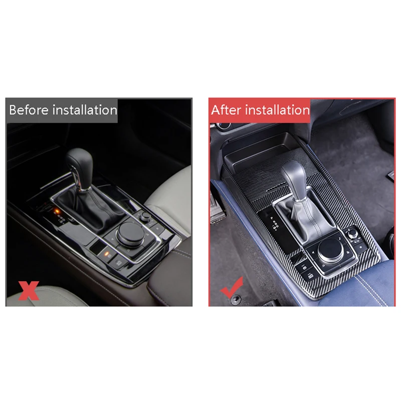 Car Central Gear Panel Control Panel Decal Car Gearbox Interior Modification For Mazda CX30 CX-30 2020-2021 LHD