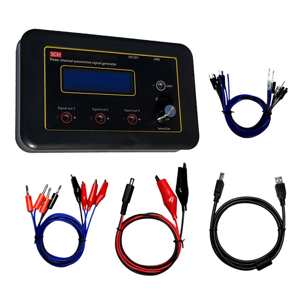 

3CH Car Signal Generator for ECU Maintenance Testing and Sensor Simulation with Crankshaft and Camshaft Outputs