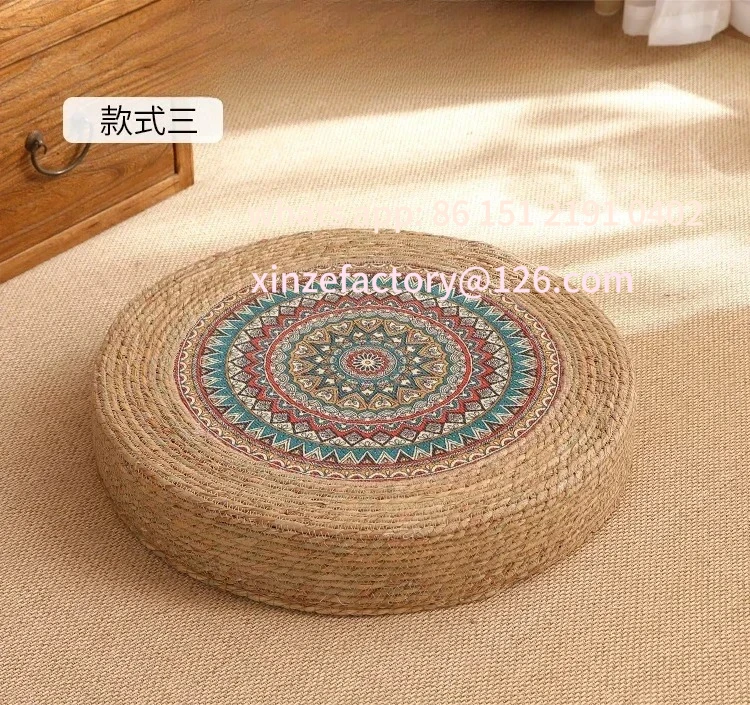 Customizable Handmade Straw seat cushion, worship Buddha floor , straw pier meditation , kneeling mat, household meditatio