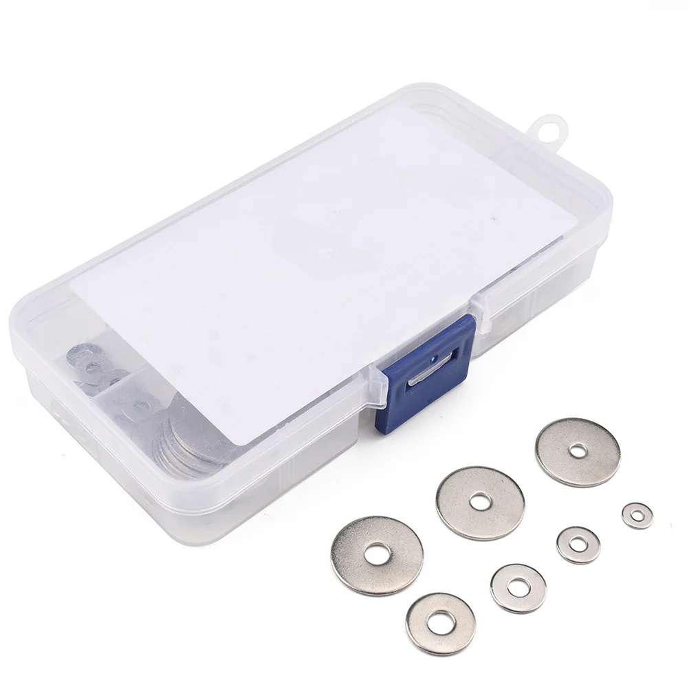 

70Pcs A2 Stainless Steel Washer M5 Kit Smooth Surface High Conductivity Durable for Machinery Cars Trucks Buses