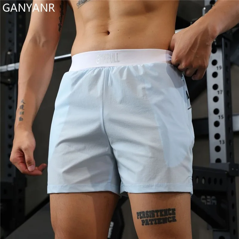 

GANYANR Running Shorts Men Sportswear Basketball Gym Clothing Sports Yoga Wear Summer Training Exercise Active Fitness Football