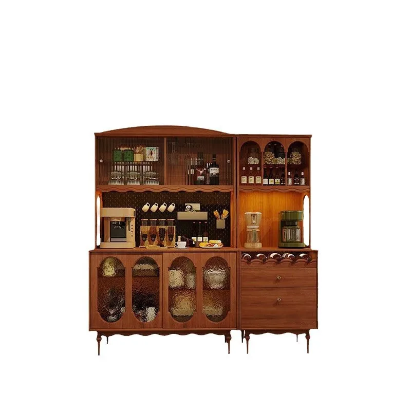 

side cabinet, integrated combination cabinet against the wall, wine cabinet, tea cabinet, Nordic solid wood side cabinet