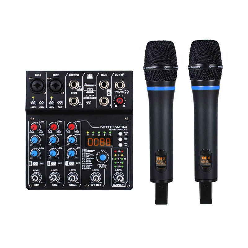 

Professional OTG Dual Channel Audio Interface Mixing Console Wireless Sound Board System Audio Sound Cards For Music Live