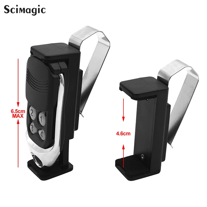 Universal Garage Door Gate Remote Control Transmitter Key Fob Car Sun Visor Bracket / Clip 50-70mm