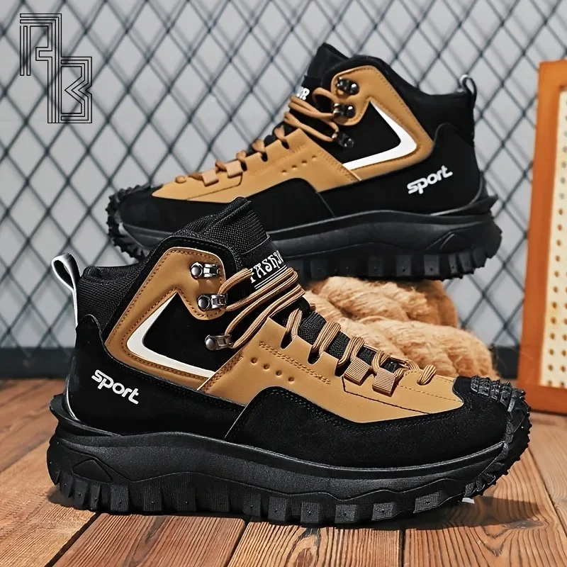 

Men's Plus Size Versatile Hiking and Anti Slip Outdoor Casual Shoes, 2025 Spring Korean Version Lightweight Dad Shoes