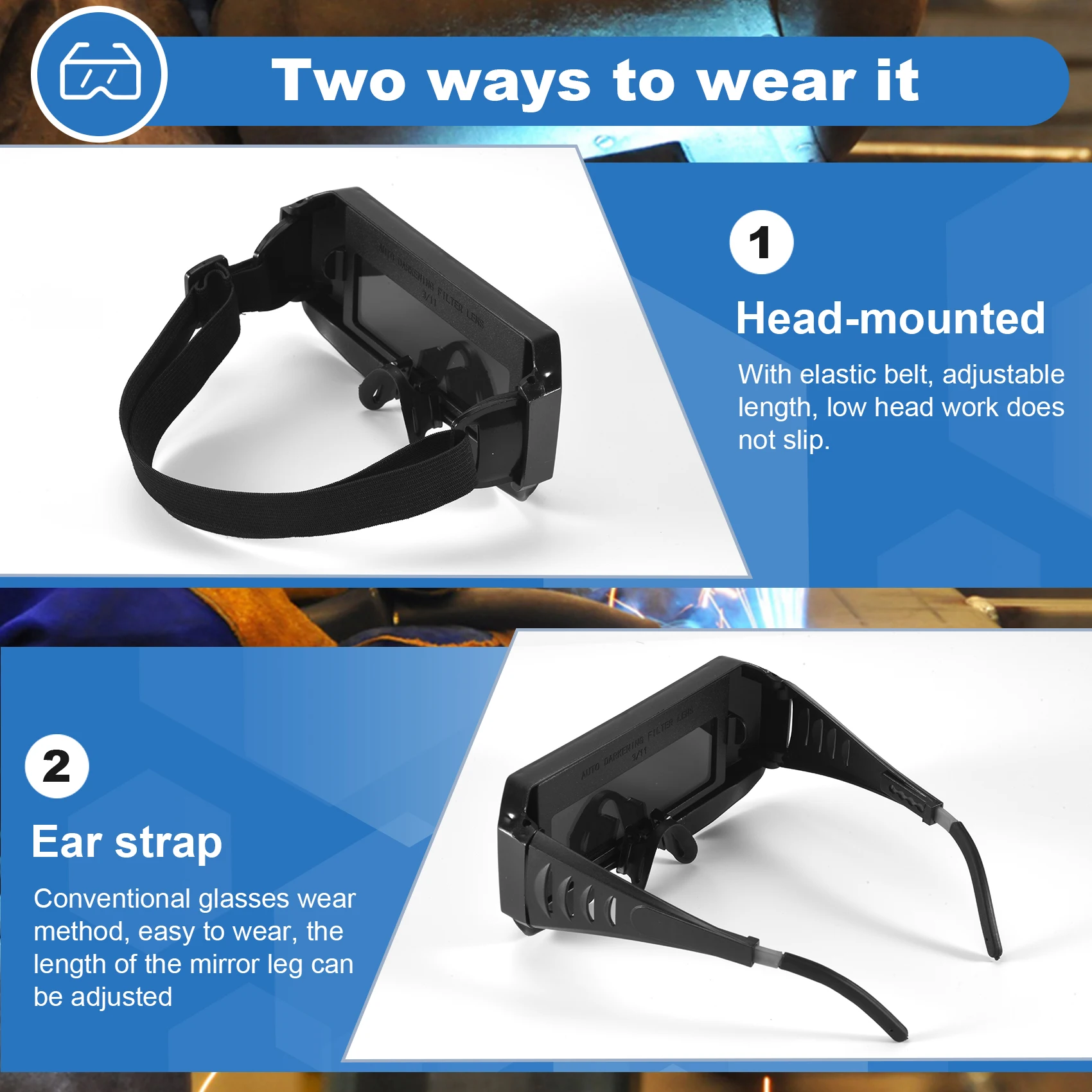 

BHBD-Automatic Photoelectric Welding Glasses Solar Powered Auto Darkening Welding Mask Helmet Eye Goggle Welding Glass