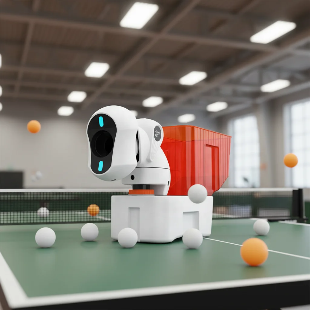 

For NOVA Indoor Portable Table Tennis Robot Training Machine With Adjustable Arc & 50 Balls/Minute Made Of Durable Plastic