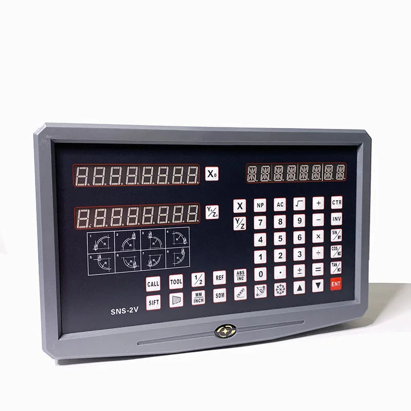 2 Axis Lathe Milling Machine DRO Digital Readout AC110V/220V Display For Linear Scale Rrating Ruler Encoder Sensor SNS-2V